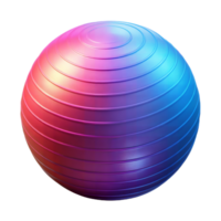 Colorful exercise ball in vibrant gradient hues png