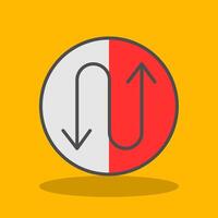 Zigzag Filled Shadow Icon vector