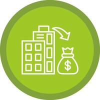 Market Investment Line Multi Circle Icon vector