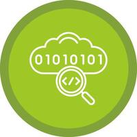 Cloud Coding Line Multi Circle Icon vector