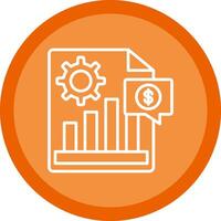 Interest Rate Line Multi Circle Icon vector