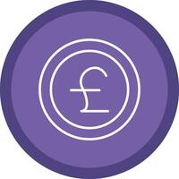 Pounds Line Multi Circle Icon vector