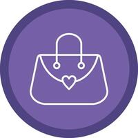 Purse Line Multi Circle Icon vector