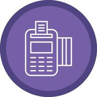 Pos Terminal Line Multi Circle Icon vector