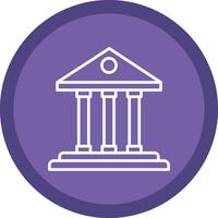 Bank Line Multi Circle Icon vector