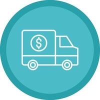 Money Transport Line Multi Circle Icon vector