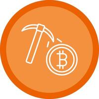 Bitcoin Mining Line Multi Circle Icon vector