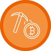 Bitcoin Mining Line Multi Circle Icon vector