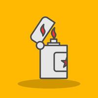 Lighter Filled Shadow Icon vector