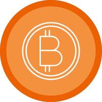 Bitcoin Line Multi Circle Icon vector