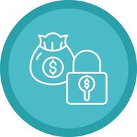 Secure Payment Line Multi Circle Icon vector