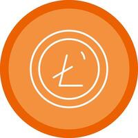 Litecoin Line Multi Circle Icon vector