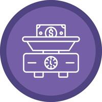 Weighing Scale Line Multi Circle Icon vector