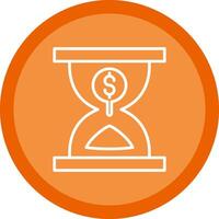 Sand Timer Line Multi Circle Icon vector