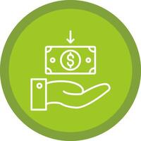 Receive Money Line Multi Circle Icon vector