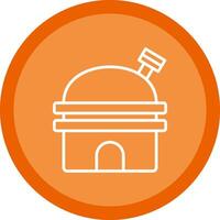 Observatory Line Multi Circle Icon vector