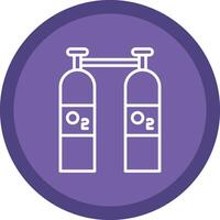Oxygen Line Multi Circle Icon vector