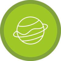 Planet Line Multi Circle Icon vector