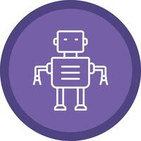 Robot Line Multi Circle Icon vector