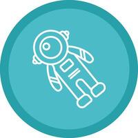 Space Suit Line Multi Circle Icon vector