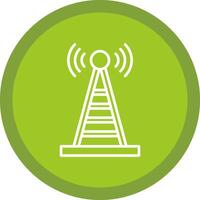 Radio Tower Line Multi Circle Icon vector