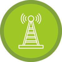 Radio Tower Line Multi Circle Icon vector