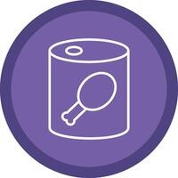 Canned Food Line Multi Circle Icon vector