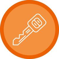 Car Key Line Multi Circle Icon vector