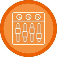 Sound Mixer Line Multi Circle Icon vector