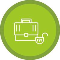 Briefcase Line Multi Circle Icon vector