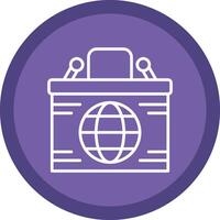 Desk Line Multi Circle Icon vector