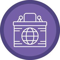 Desk Line Multi Circle Icon vector