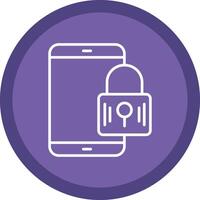 Mobile Security Line Multi Circle Icon vector