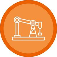 Drilling Rig Line Multi Circle Icon vector