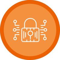 Internet Security Line Multi Circle Icon vector