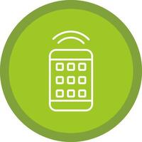 Remote Control Line Multi Circle Icon vector