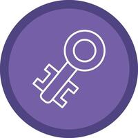 Old Key Line Multi Circle Icon vector