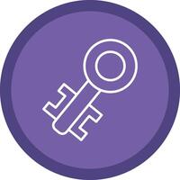 Old Key Line Multi Circle Icon vector