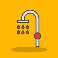 Shower Filled Shadow Icon vector