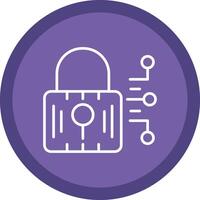 Cyber Security Line Multi Circle Icon vector