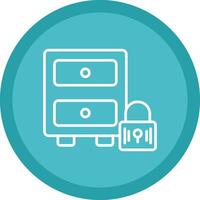 Filing Cabinet Line Multi Circle Icon vector