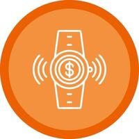 Contactless Line Multi Circle Icon vector