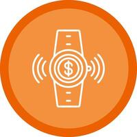 Contactless Line Multi Circle Icon vector