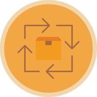 Commodity Turnover Flat Multi Circle Icon vector