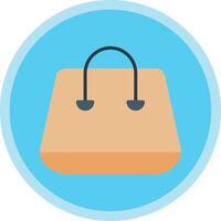 Shopping Bag Flat Multi Circle Icon vector