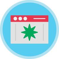 Page Quality Flat Multi Circle Icon vector