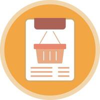 Purchase Order Flat Multi Circle Icon vector