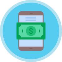 Mobile Payment Flat Multi Circle Icon vector