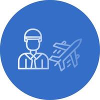 Air Engineer Flat Bubble Icon vector