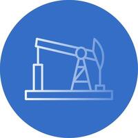 Drilling Rig Flat Bubble Icon vector